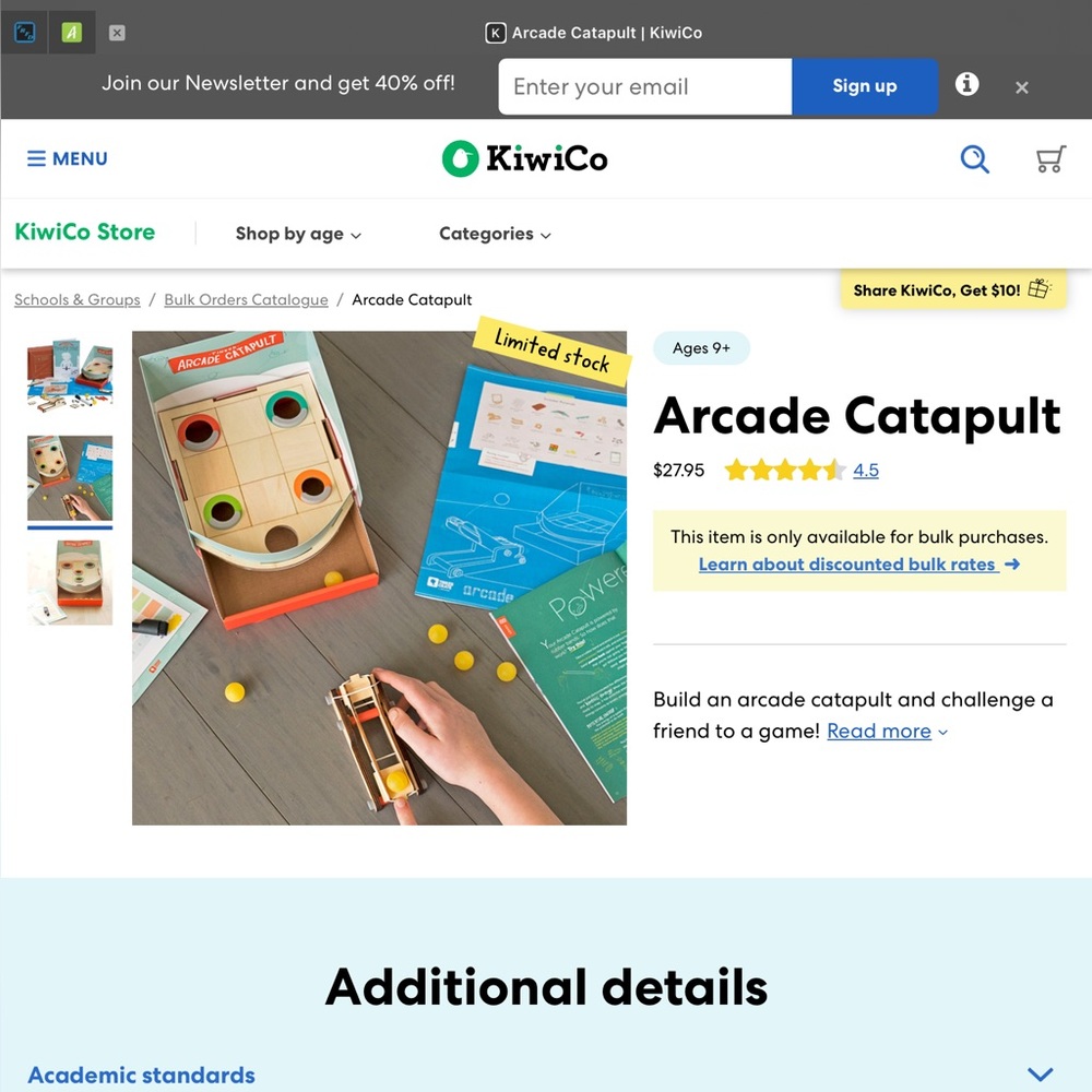 KiwiCo Arcade Catapult